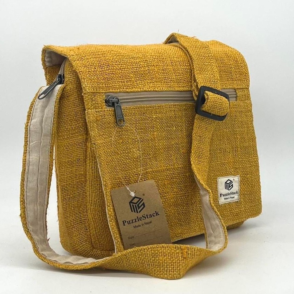Pure Hemp Crossbody Bag Yellow